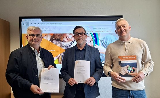 Stefan N&uuml;&szlig;le, Alexander Lorenz, Marcel Sievers (Foto: Pressestelle Landratsamt)