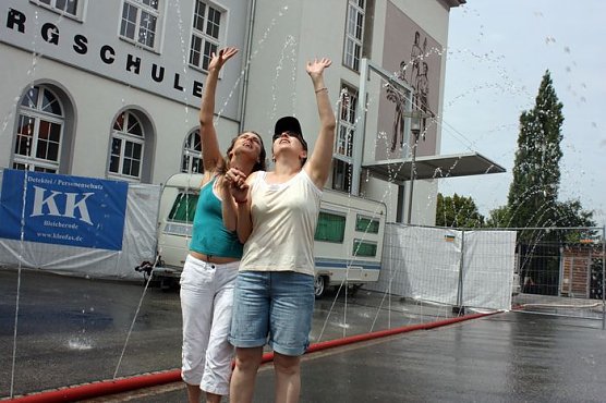 Kalte Dusche (Foto: I. Bergmann)