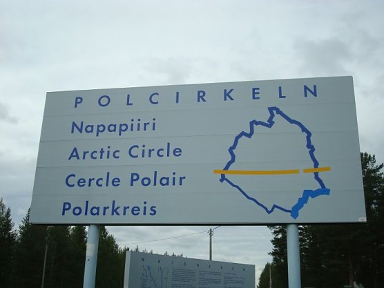 Der Polarkreis (Foto: Sven Heinecke)