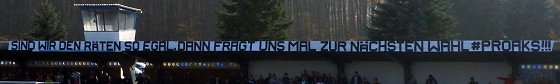 Bild: Banner im Albert-Kuntz-Sportpark am vergangenen Samstag