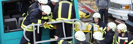Bild: &Uuml;bung macht den Meister - auch bei der Bleicher&ouml;der Feuerwehr
