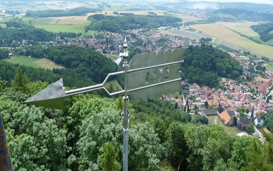 Bild: Sie dreht sich wieder: Wetterfahne auf dem Ilfelder Herzberg