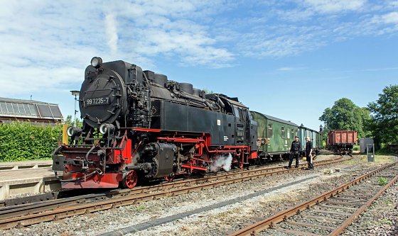 Bild: Mit dem Hilfszug unterwegs