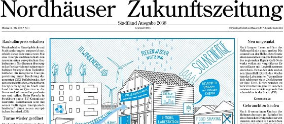 Bild: Zeitungskopf der Zukunftszeitung