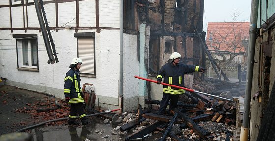 Bild: Brand in Auleben - der Tag danach