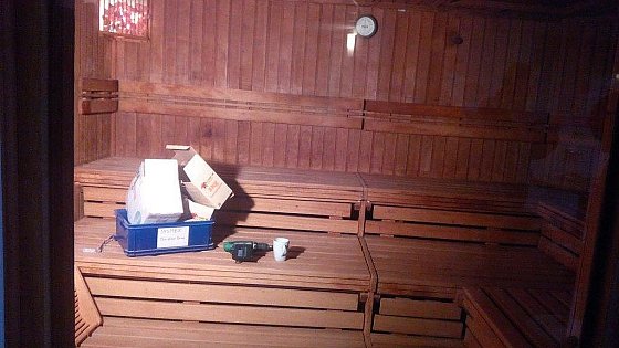 Bild: Blick in die Sauna