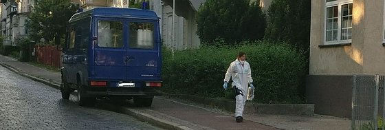 Bild: Spurensicherer am Werk