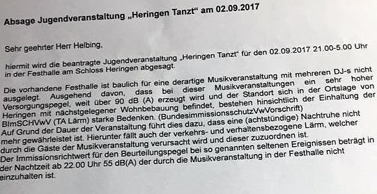 Bild: Abgesagt
