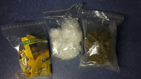 Bild: Gefundene Drogen