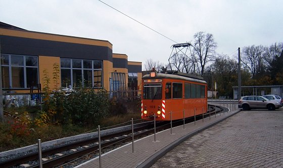 Bild: Schienenschleifwagen