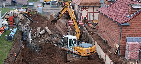 Bild: Blick in die Baugrube