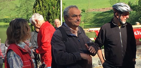 Bild: Drei Wanderf&uuml;hrer vom Harzklub: Frau Schmitt, Herr Appenrodt und Herr Sieckel