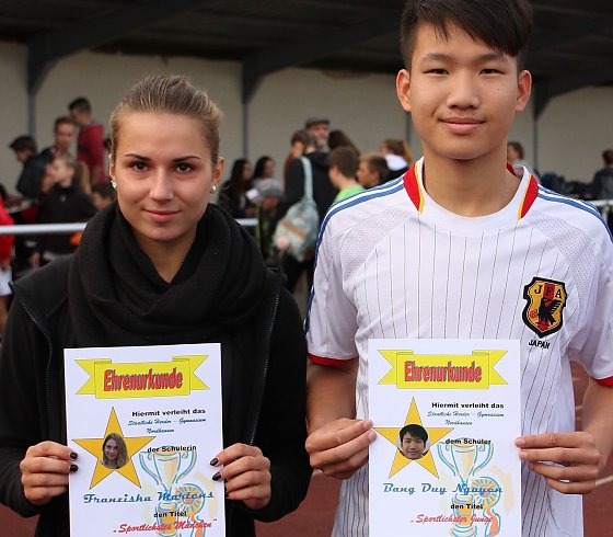 Bild: Sportler des Jahres 2018 am herder-Gymnasium: Franziska Martens und Bang Duy Nguyen