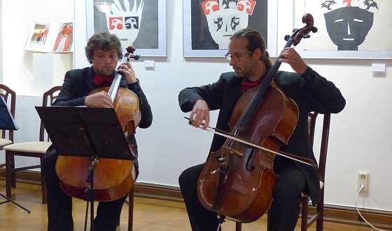 Bild: Celli querbeet im Kunsthaus Meyenburg