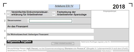 Bild: Formular Ausriss