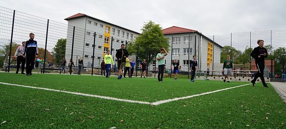 Bild: Auch ein neuer Bolzplatz mit Kunstrasenoberfl&auml;che geh&ouml;rt zum neuen Sportareal. 