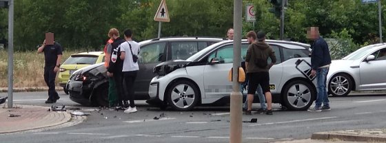 Bild: Unfall unterhalb des Taschenberges
