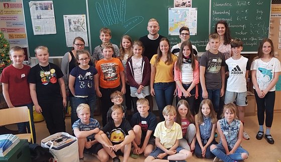 Bild: Die Klasse 4a der evangelischen Grundschule in Nordhausen