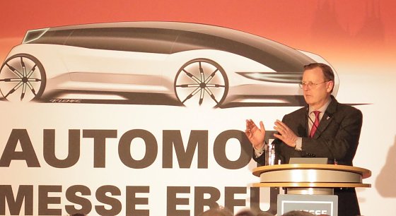 Bild: Bodo Ramelow bei seinem Gru&szlig;wort