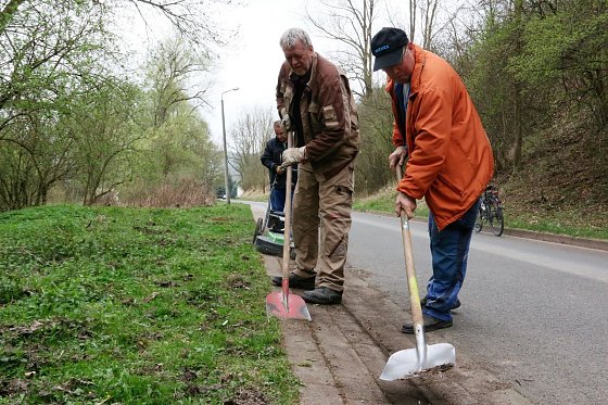 Bild: Die Mitglieder des Imkervereins bei einem fr&uuml;heren Fr&uuml;hjahrsputz in Niedersachswerfen. 