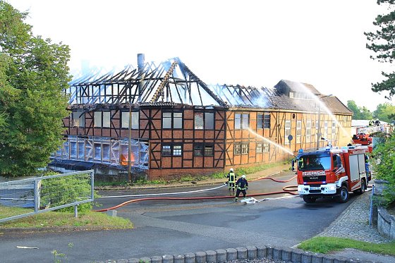 Bild: Geb&auml;udebrand in Bleicherode