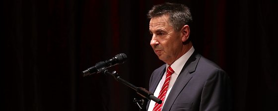 Bild: Wolfgang Asche beim Neujahrsempfang in diesem Jahr