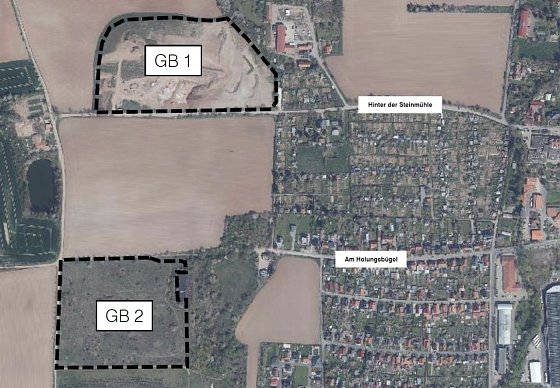 Bild: Der Lageplan der beiden Solarparks