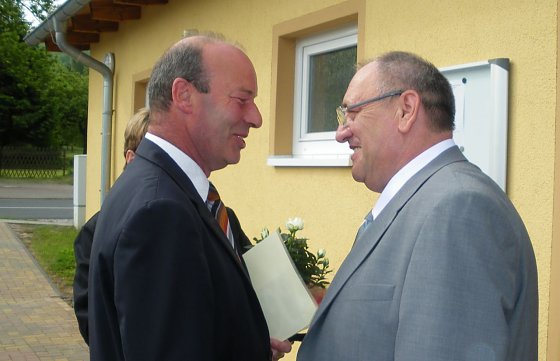 Bild: &Uuml;ber viele Jahre hinweg politische Weggef&auml;hrten: Joachim Claus und Egon Primas