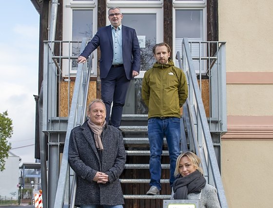 Bild: Nicole Mattern Von unten nach oben Lysann Herwig, HORIZONT-Gesch&auml;ftsf&uuml;hrer Ren&eacute; K&uuml;bler, Matthias Tetzel-K&auml;mpf, 1. Beigeordneter Landkreis Nordhausen Stefan N&uuml;&szlig;le