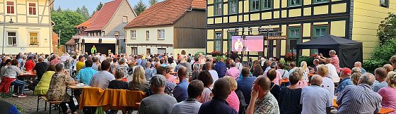 Bild: Neustadt im August 2020 - Uwe Steimle war zu Gast