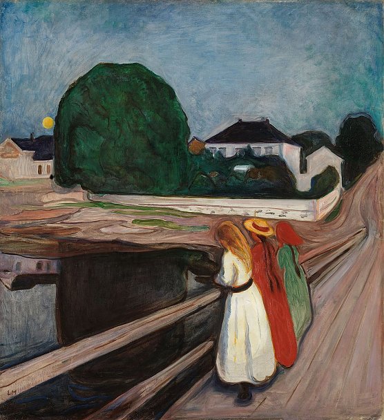 Bild: M&auml;dchen am Pier - Edvard Munch, 1901