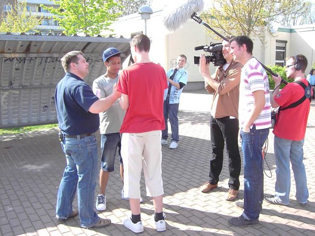 Bild: Das Fernsehen war da