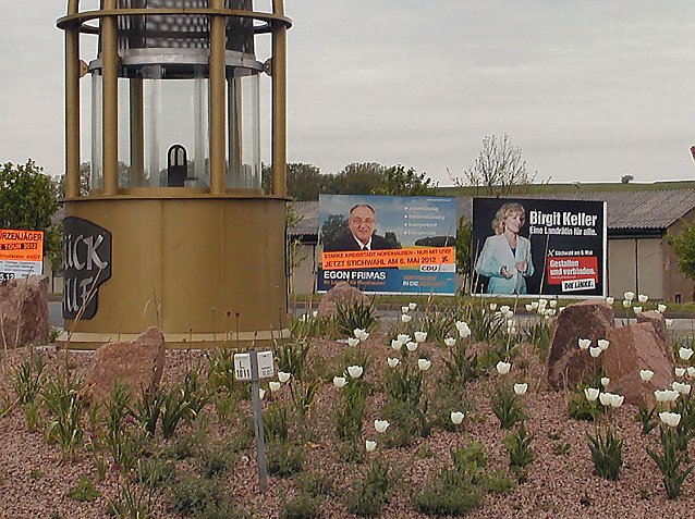 Bild: Blumiges "Gl&uuml;ck Auf"