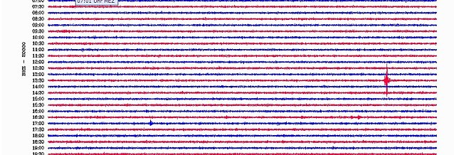 Bild: Seismogramm der Uni Leipzig