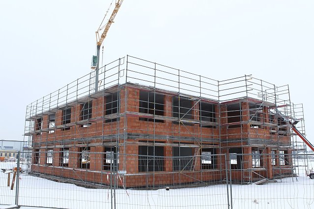 Bild: Verwaltungstrakt im Rohbau