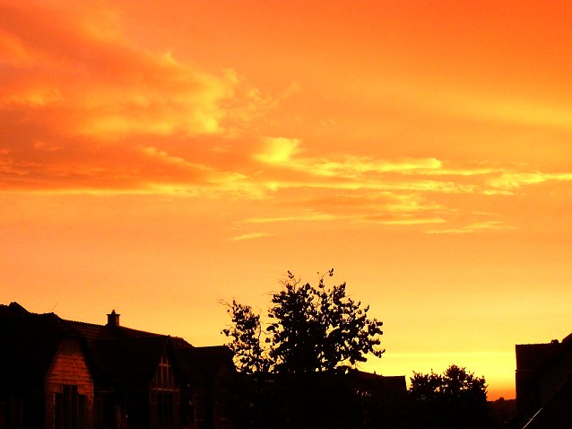 Bild: Abendhimmel &uuml;ber Nordhausen