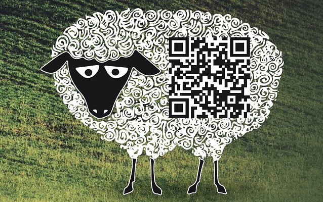 Schaf mit QR-Code Foto: Theater