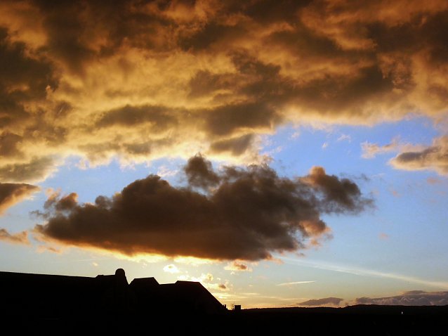 Bild: Abendhimmel &uuml;ber Nordhausen
