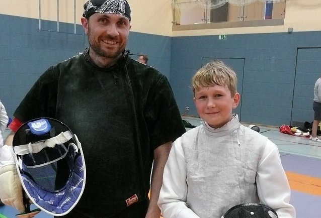 Bild: Teo mit Trainer