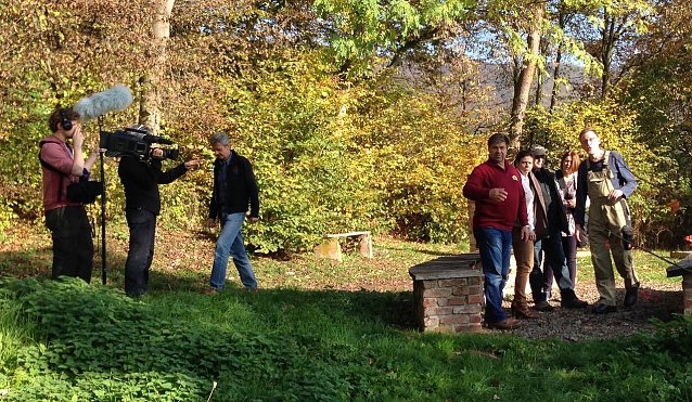 Bild: Dreharbeiten im Ahornpark