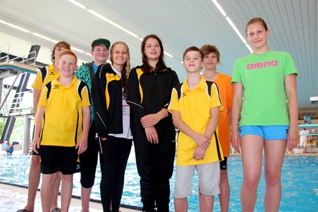 Bild: Sammelten viel Edelmetall: die Nordh&auml;user Schwimmer