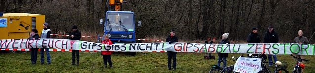 Bild: Protest gegen Probebohrungen