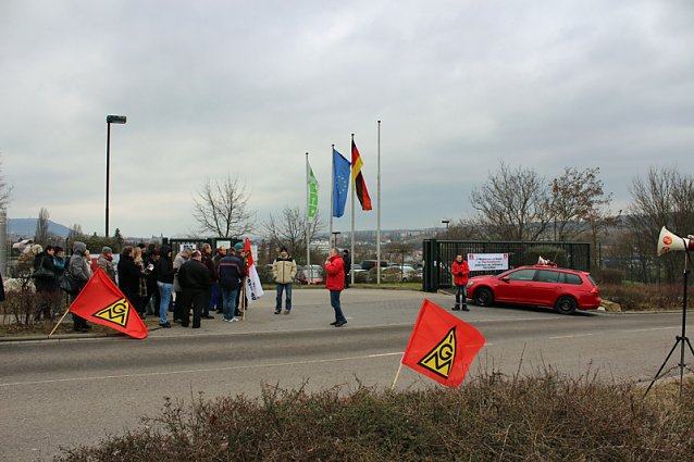 Bild: Warnstreik bei WAGO Sondershausen
