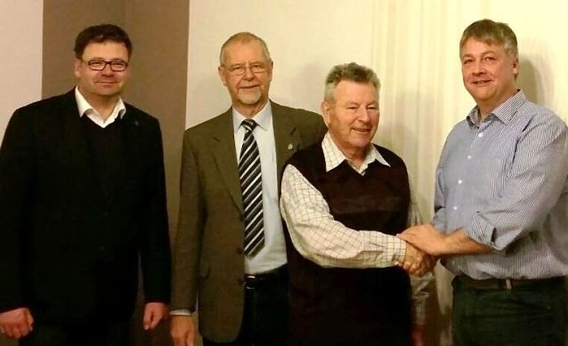 Bild: Von links: Rostek, Dr. Landsiedel, Tallach, Lorenz