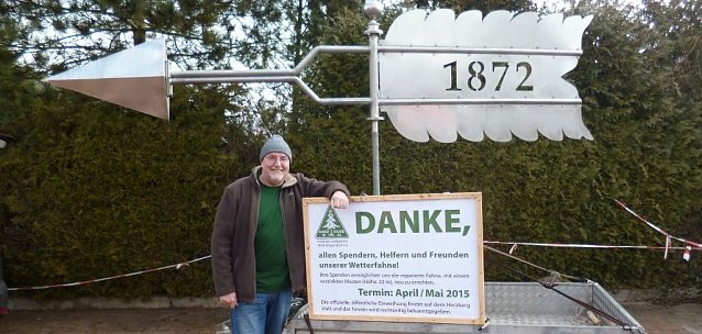 Bild: Sanierte Wetterfahne