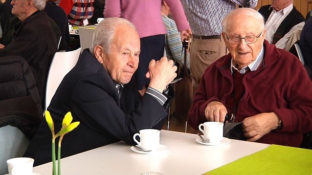 Bild: Otto Konstein (links) und Albrecht Weinberg - "Wer den Krieg in mehreren Lagern &uuml;berlebt hat, der ist ziemlich stark"