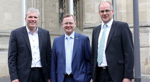 Bild: Bausewein, Ramelow und Jendricke (von links)