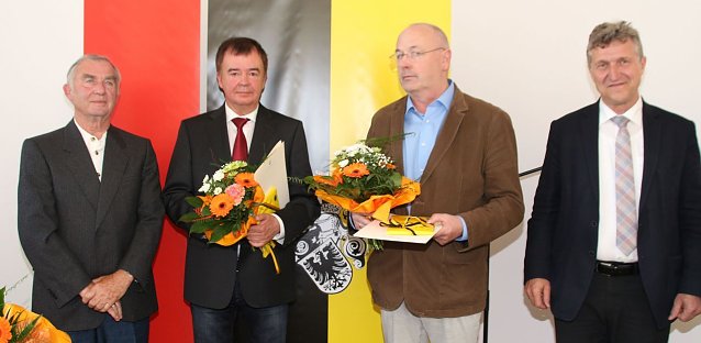 Bild: Emrich, F&uuml;tterer und Klodt sind jetzt Ehrenstadtr&auml;te