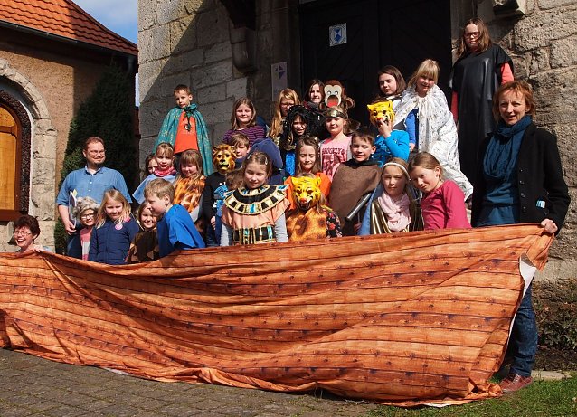 Bild: Wollen mit ihrem Musical auf Tour gehen - der Kinder-Kirchen-Chor des S&uuml;dharzes