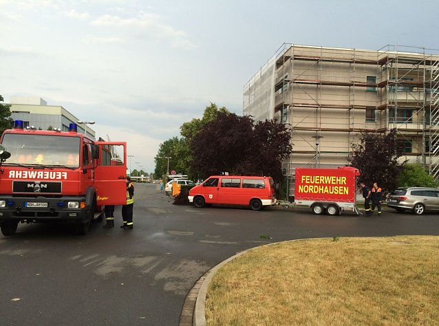 Bild: In der zentralen Rettungsleitstelle f&uuml;r Nordhausen und den Kyffh&auml;userkreis kam es beim gestrigen Sturm zu Wassereinbr&uuml;chen
